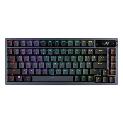 Afbeelding van ASUS ROG Azoth Toetsenbord Bedraad, draadloos Qwerty US lay out TKL USB 2.0 bluetooth 5.1 2.4GHz gunmetal