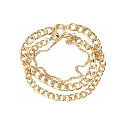Afbeelding van Urban Classics Layering Armband, Heren, Maat: S/M, Gold