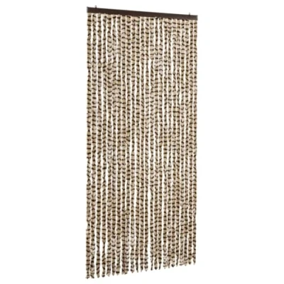 Afbeelding van Vliegengordijn 100x220 cm chenille beige en bruin