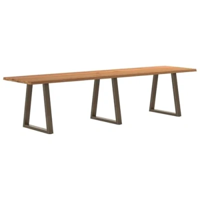 Afbeelding van vidaXL Eettafel met natuurlijke rand 320x80x74 cm massief eikenhout