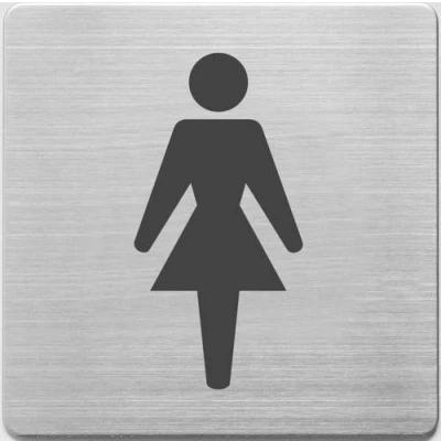 Afbeelding van Alco Al 450 1 Pictogram Rvs 90X90X1Mm Wc Dames