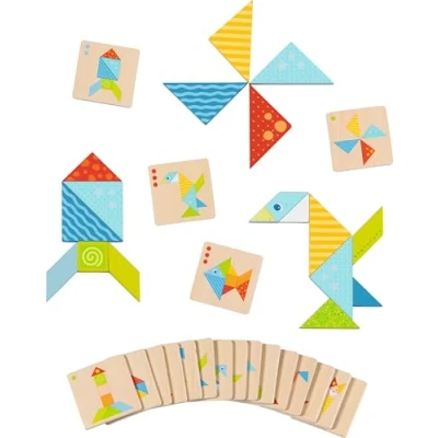 Afbeelding van Goki Houten Tangram Wereld