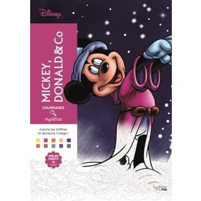 Afbeelding van Coloriages Mystères Disney Mickey, Donald &amp; Co Coloring Book Hachette Heroes Kleurboek voor volwassenen
