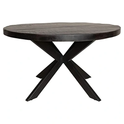 Afbeelding van Eetkamertafel Milan Eettafel rond mangohout 120 cm