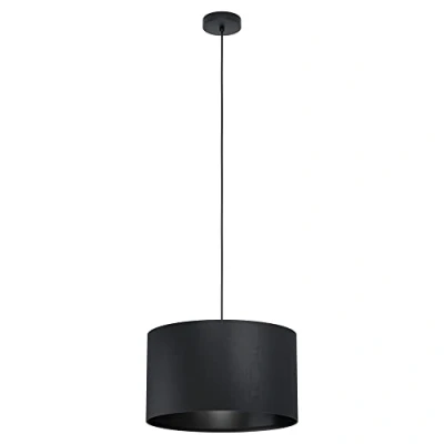 Afbeelding van hanglamp Maserlo Zwart Ø38 cm Textiel EGLO