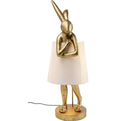 Afbeelding van Karé Design Tafellamp Vloerlamp Animal Konijn goud XL H 88 cm