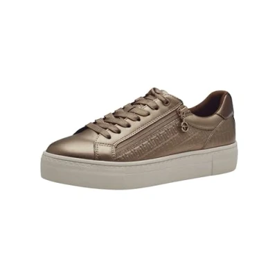 Afbeelding van Tamaris Sneakers laag taupe, Dames, Maat: 37, Taupe Hoogwaardig imitatieleer