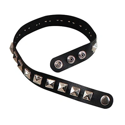 Afbeelding van Bristol Novelty BA185 Halsketting met studs Black Punk, uniseks, volwassenen, zilver, één maat