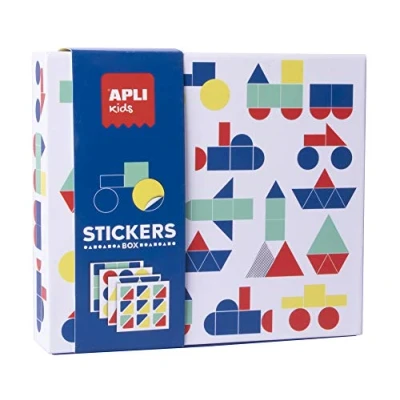 Afbeelding van APLI Kids Stickerspel geometrische voertuigen