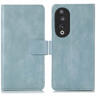 Afbeelding van iMoshion Hoesje Geschikt voor Honor 90 Met Pasjeshouder Luxe Bookcase Lichtblauw