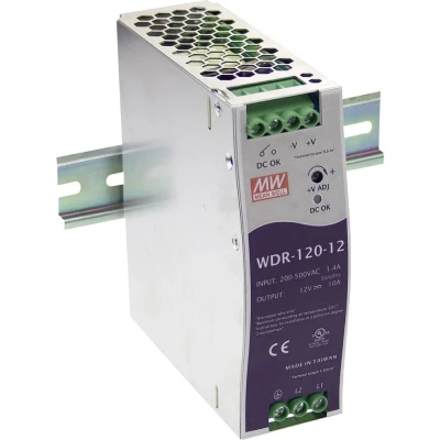 Afbeelding van Mean Well WDR 120 24 DIN rail netvoeding V/DC 5 A W Aantal uitgangen: 1 x Inhoud: stuk(s)