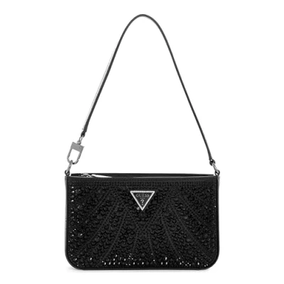 Afbeelding van Guess Beauvoir MINI TOP ZIP BAG Handtas, Dames, Maat: One Size, Black