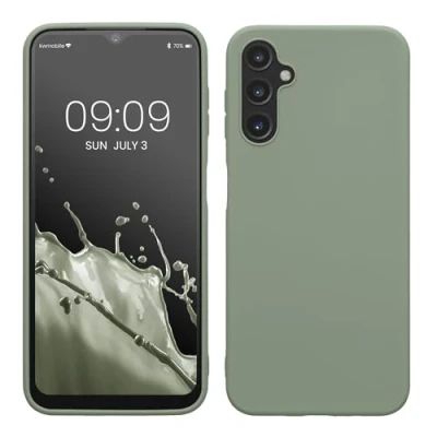 Afbeelding van kwmobile telefoonhoesje geschikt voor Samsung Galaxy A14 5G Hoesje smartphone Back cover in grijsgroen