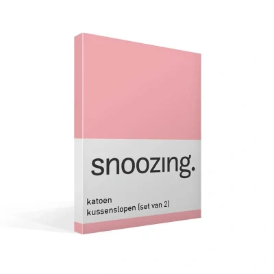 Afbeelding van Snoozing Katoen Kussenslopen Set van 2 60x70 cm Roze