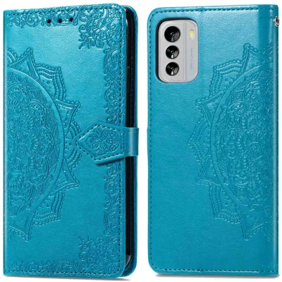 Afbeelding van iMoshion Hoesje Met Pasjeshouder Geschikt voor Nokia G60 Mandala Bookcase Turquoise