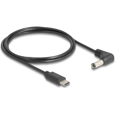 Afbeelding van Delock USB Type C voedingskabel naar DC 5,5 x 2,1 mm stekker gewi (1.50 m), Stroomkabel