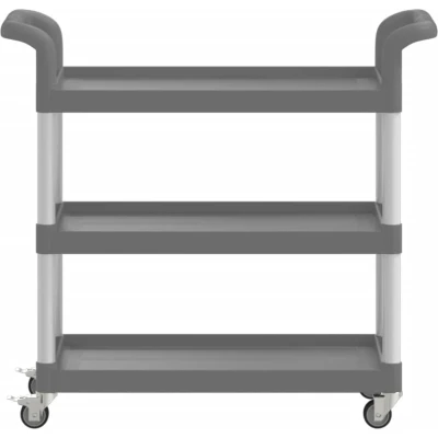 Afbeelding van Trolley 3 laags 77x34x72 cm aluminium grijs