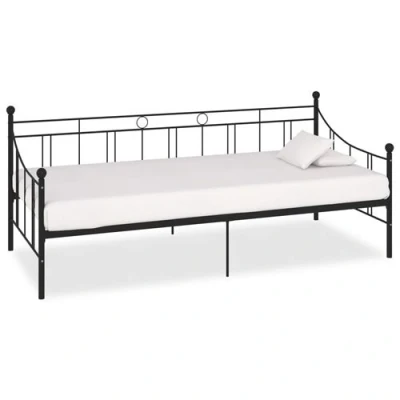Afbeelding van Slaapbankframe metaal zwart 90x200 cm