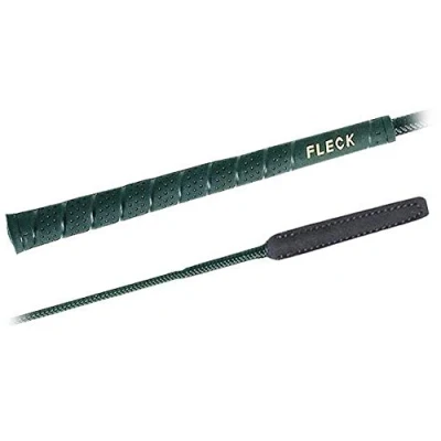 Afbeelding van Fleck Paardenzwep met lederen tong grootte/kleur 140 cm zwart