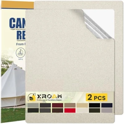 Afbeelding van Patch autocollant en tissu imperméable, 21 x 30 cm, pour meubles d&#039;extérieur, couvertures de bateau, canapés, tentes, chaises salon, protection solaire, ivoire