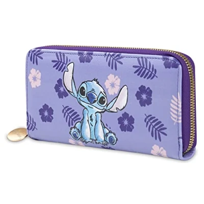 Afbeelding van Disney Portemonnee voor dames, Stitch, portemonnee, cadeau idee, violet, Eén maat, Paars., Taille unique
