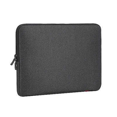 Afbeelding van Rivacase Laptophoes geschikt voor Laptop Antishock Sleeve (max 36 cm x 25 cm) hoes Grijs