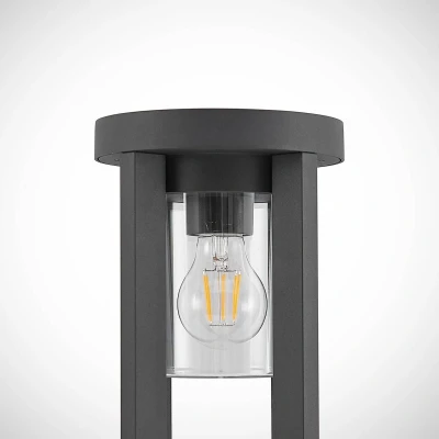 Afbeelding van Lucande Tuinpad verlichting 1licht aluminium, kunststof H: 68 cm E27 donkergrijs (RAL 840 M), helder