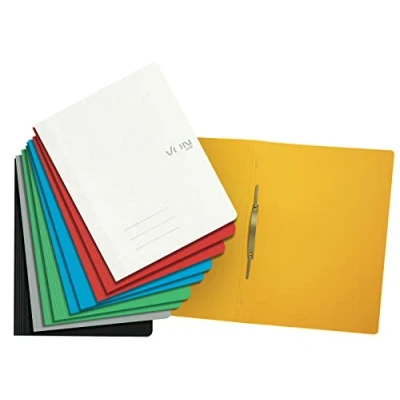 Afbeelding van VON Leitz 30162099 10 mappen, A4, van 100% gerecycled karton met metalen clip, voor 250 vellen, zachte kaft, school, studie en thuis, meerkleurig