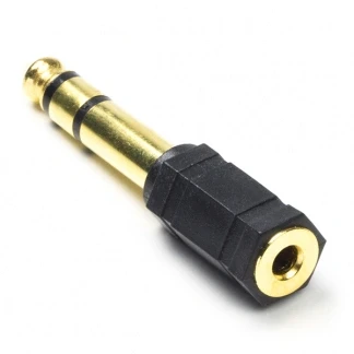 Afbeelding van 6.35 mm (m) naar 3.5 jack (v) adapter Nedis (Stereo, Verguld)