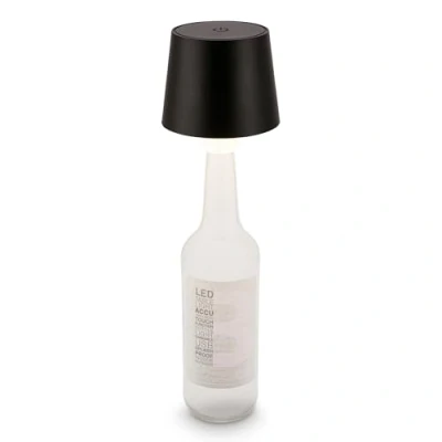 Afbeelding van Briloner BOTA Oplaadbare flessenlamp 7709015 Dimbaar Aanraakfunctie IP44 spatwater bescherming Lichtkleur warm wit Vervangbare batterij Ø10,5 x 11,5 cm Zwart