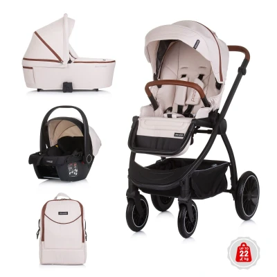 Afbeelding van Chipolino Kinderwagen Prestige 3 in 1 Biscotta