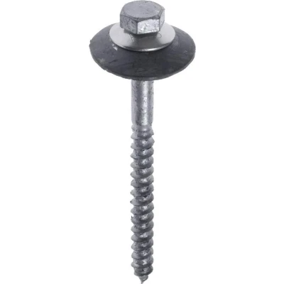 Afbeelding van FIS FIX golfplaatbouten inclusief 3 delige sluitschelp gemonteerd 7x130mm RVS DIN 571 (Per 100 stuks)