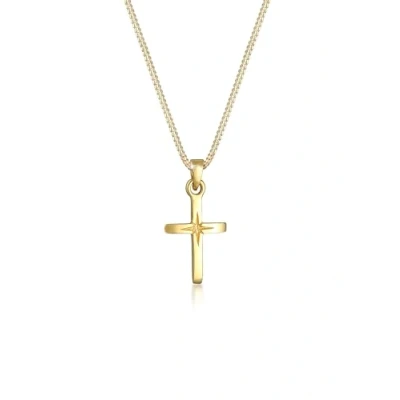 Afbeelding van Elli Dames Ketting met kruis 925 sterling zilver 45 cm