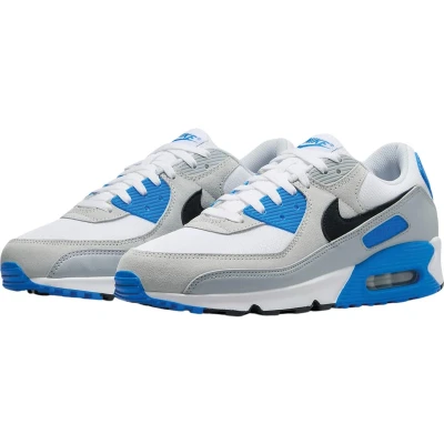Afbeelding van Nike Sportswear AIR MAX 90 Sneakers laag, Heren, Maat: 44.5, White/black/photo blue Leer en textiel