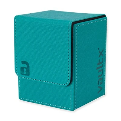 Afbeelding van Vault X ® Large eXo Tec Premium Deck Box Groot formaat Opbergbox voor kaarten met meer dan 100 vakjes PVC vrije kaarthouder TCG (Groenblauw)