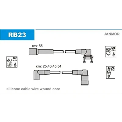 Afbeelding van JANMOR RB23 Bougiekabelset