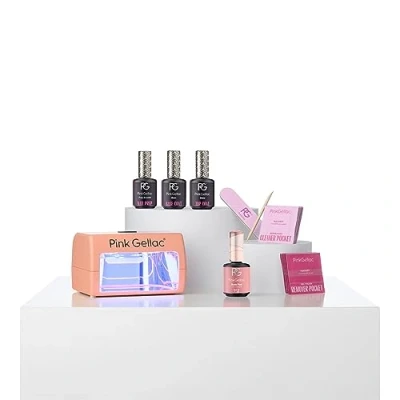 Afbeelding van Pink Gellac Gellak Starterspakket Neutral Sense Met 1 roze kleur en peach LED lamp Manicure Set Gel Nagellak, Lak, Gelnagels