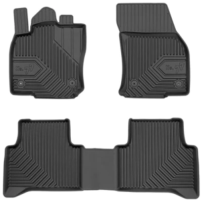 Afbeelding van M MOTOS Rubberen vloermatten voor Volkswagen Touran II vanaf 2015 Verhoog je rijcomfort met de zwarte antislip all weather No.77 automatten, bescherming tegen vuil