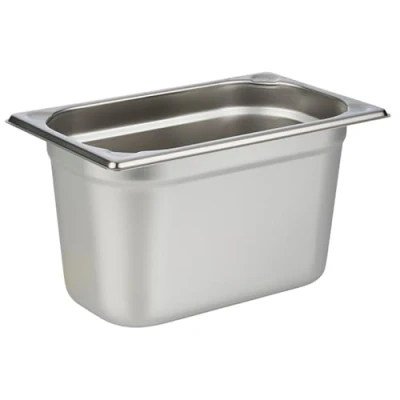 Afbeelding van APS 81406 GN 1/4 container, roestvrij staal, gastronormcontainer, afmetingen 265 x 160 mm/hoogte 155 mm/volume 4,0 liter