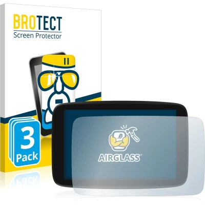 Afbeelding van BROTECT Screenprotector voor TomTom GO Exclusive Folie Beschermfolie Beschermglas transparant (3 Stuks)