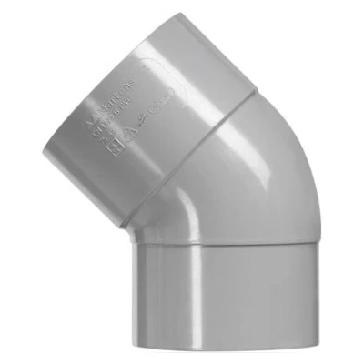 Afbeelding van Martens pvc bocht 50mm 1xlm 45 graden grijs
