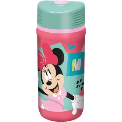 Afbeelding van Disney Minnie Mickey Mouse drinkfles voor meisjes, roze, lichtblauw, 390 ml, met druppelstop