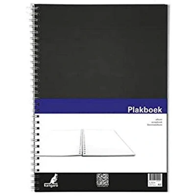 Afbeelding van Kangaro plakboek A3 120 grams 80 pagina&#039;s zwart K 750110
