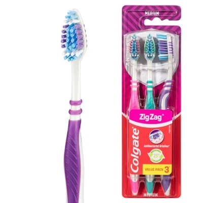 Afbeelding van Colgate Tandenborstel ZigZag Medium 3 stuks