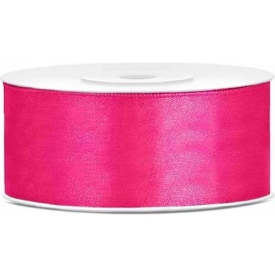 Afbeelding van Partydeco Satijn lint hard roze 25mm/rol 25m