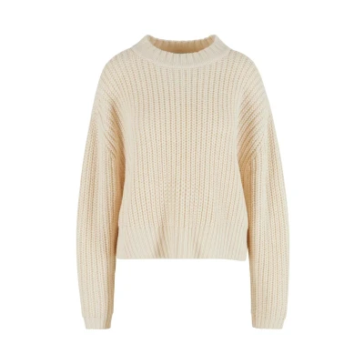 Afbeelding van Urban Classics WIDE Basic Trui, Dames, Maat: XS, Whitesand