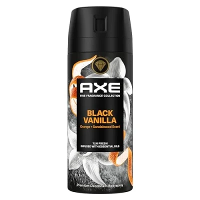 Image de Axe Fine Fragrance Collection Premium Spray pour le corps Black Vanilla Déodorant sans aluminium 72 heures de fraîcheur 150 ml
