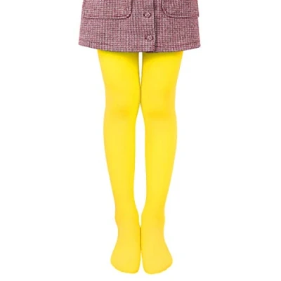 Afbeelding van L&amp;K II Kinderpanty&#039;s Klassieke Danspanty met Voet Zachte Comfortabele Kousen Elastische Panty in verschillende kleuren 27251, Uniek geel pakket