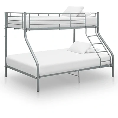 Image de vidaXL Cadre de lit superposé sans matelas gris 140x200 cm/90x200 cm287904