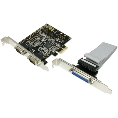 Afbeelding van LogiLink PC0033 Seriële/parallelle interfacekaart Parallel (IEEE 1284), Serieel (9 pol.) PCIe